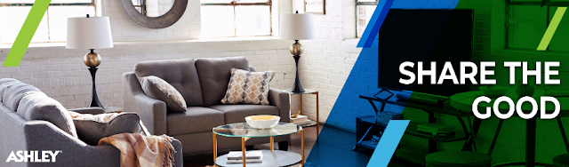 AARON'S SHARE THE GOOD SWEEPS Tell Aaron's about a truly wonderful person in your life and that person could win an Ashley Furniture room makeover from Aaron's! Four lucky and deserving winners will be chosen!