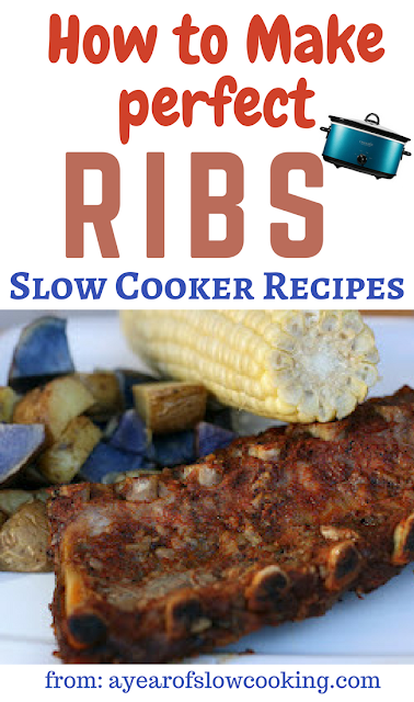 Cooking ribs in the crockpot slow cooker ensures flavorful moist meat that literally falls from the bone. Make lots of ribs the easy way! This post has 8 different recipes.