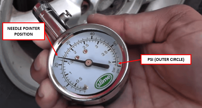 How to read tire pressure gauge?