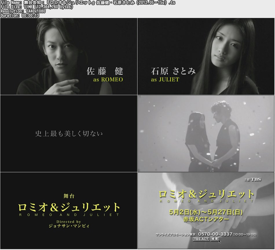 佐藤健 石原さとみ ロミオとジュリエット DVD初回限定版
