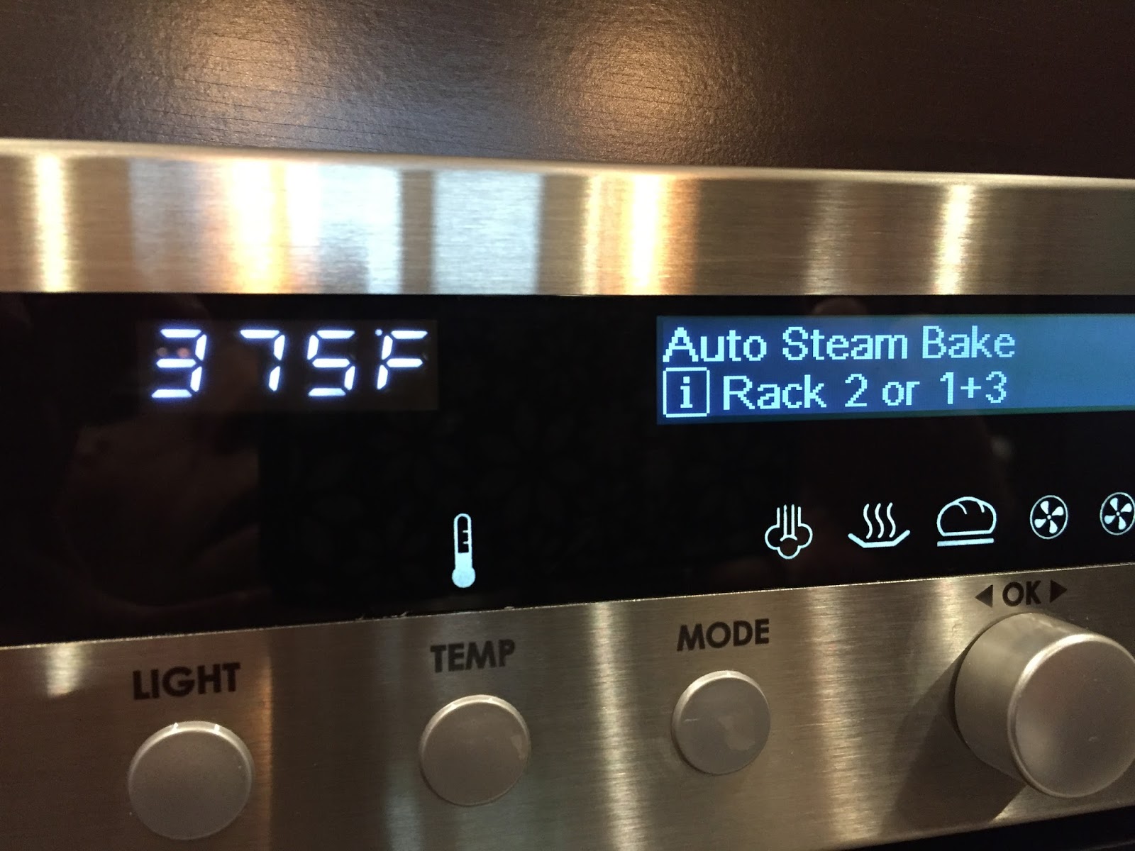 Steam oven cooking Apple Pie