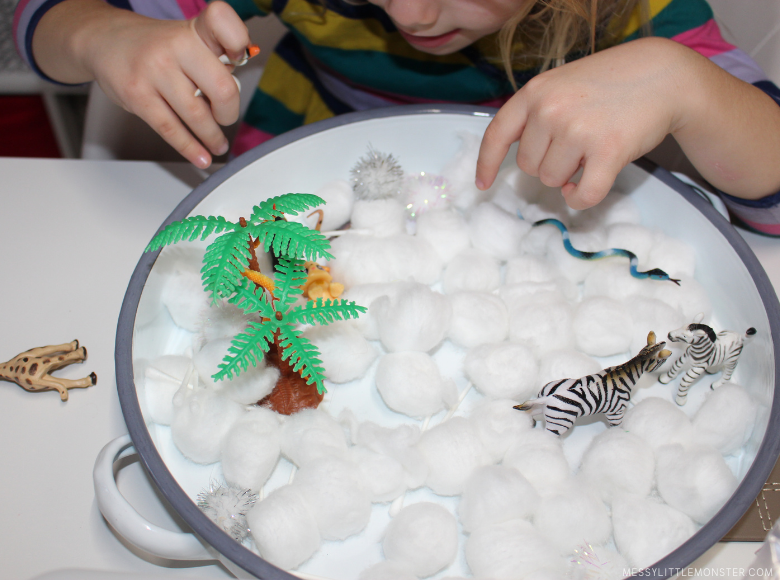 Easy Winter Sensory Bin. - a monkey and his mama