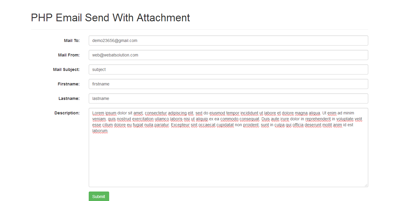 PHP Email Create PDF And Send With Attachment codex