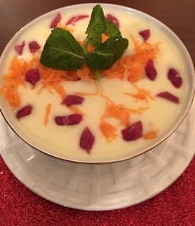 Crema Fría De Puerros Con Jamón 
