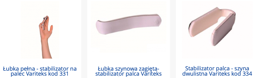 Orteza palca ręki stabilizator medyczny