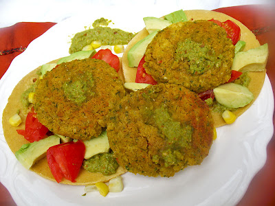 Baked Chickpea Kofta Tacos with Avocado and Harissa