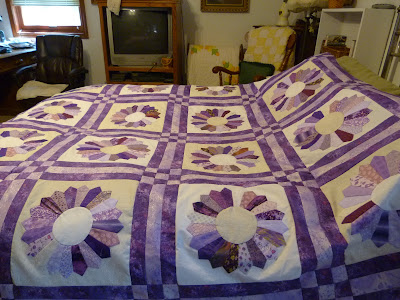 orchid flowers quilt top