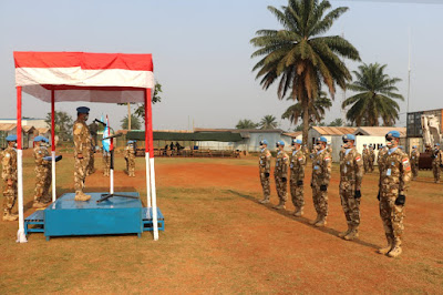 Satgas Kompi Zeni Konga XX-Q/MONUSCO Terima Penghargaan PBB