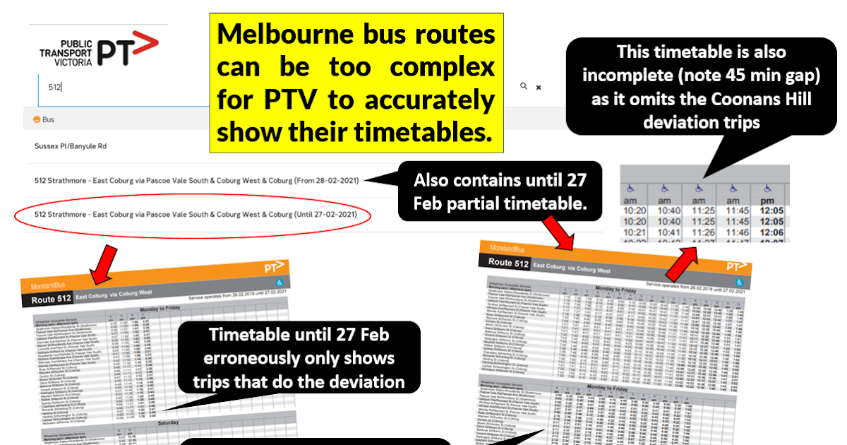 Melbourne on Transit: Timetable Tuesday #104: 28 February 2021 bus