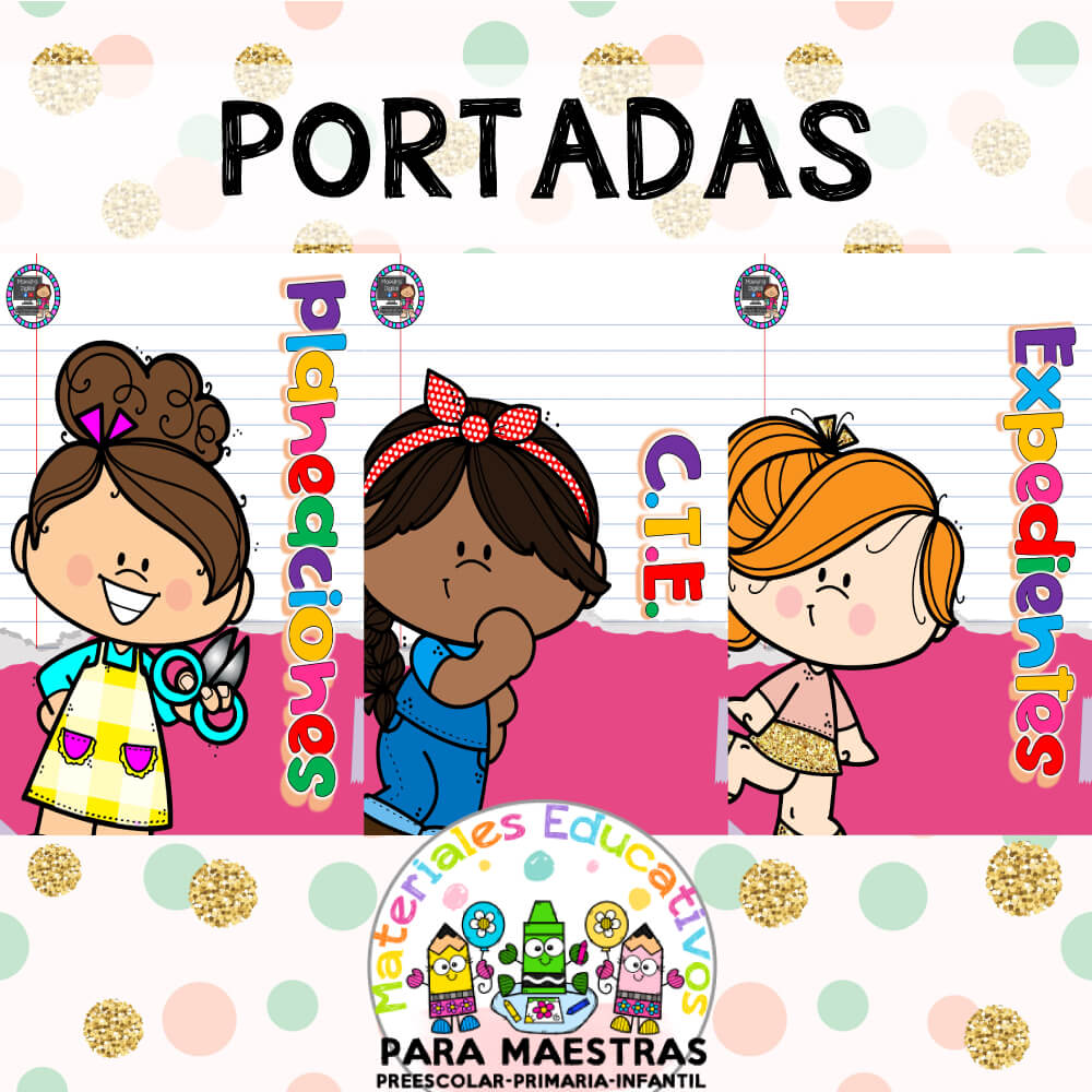 Portadas con Muñequitas | Materiales Educativos para Maestras