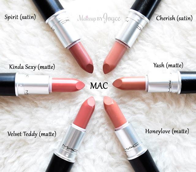 MAC Honeylove Yash Cherish Spirit Dupe Lipstick Swatches