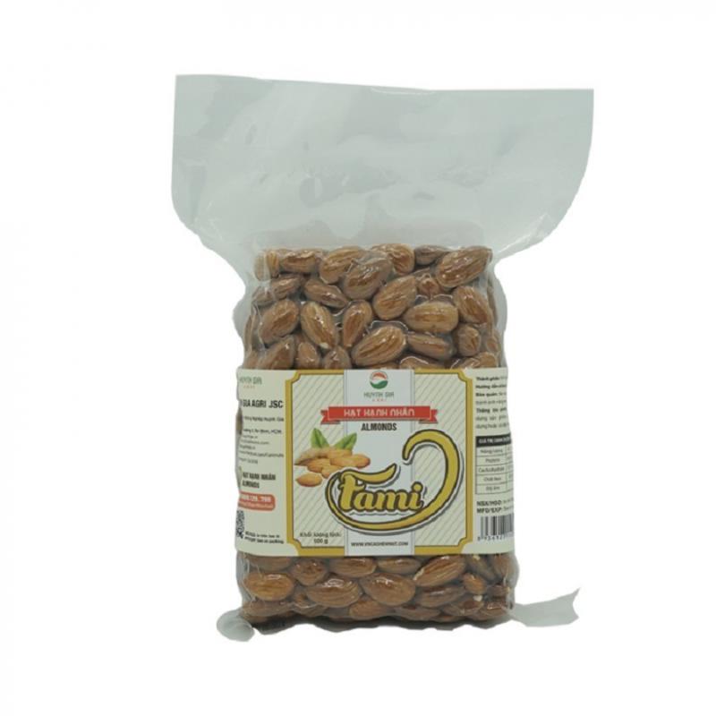 Hạnh Nhân Rang Sấy Vị Tự Nhiên FAMINUTS Bịch Chân Không 500g