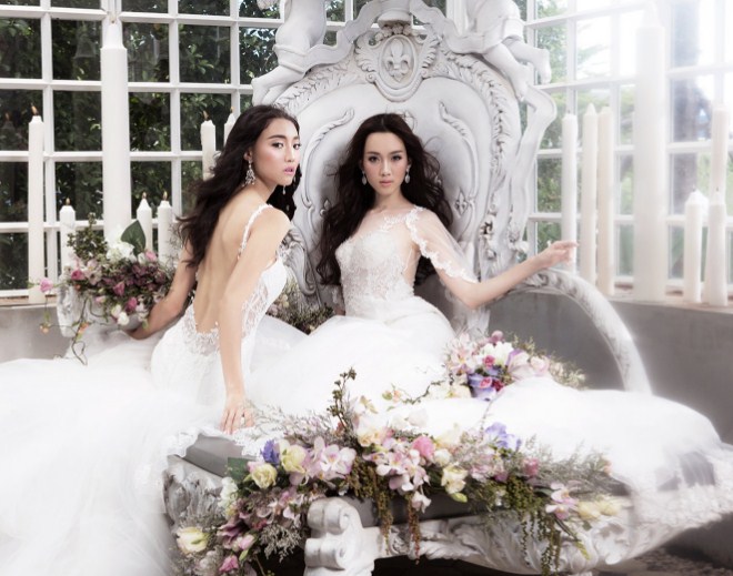 Best wedding dresses in Singapore | bridal makeup artist | evening gown