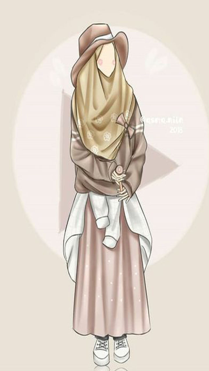 Download Wallpaper Gambar Kartun Muslimah Terbaru 2021 - Gambar Kartun
