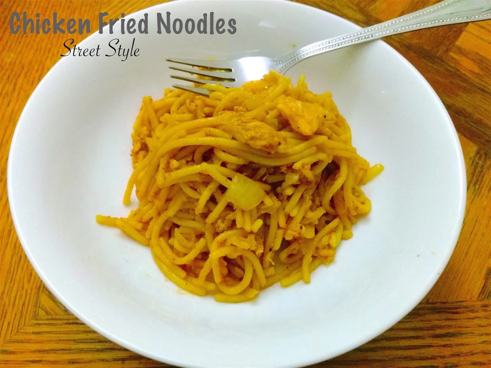 FRIED CHICKEN NOODLES (FRIED THIN SPAGHETTI) street style, without sauces