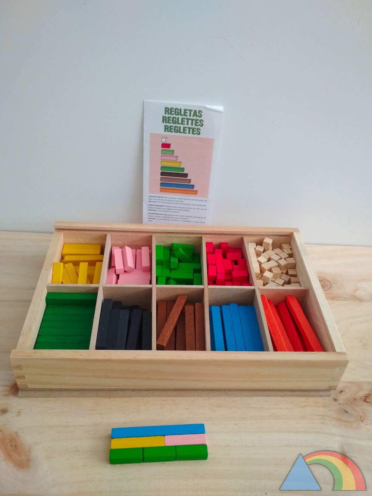 regletas cuisenaire de madera juego manipulativo de matematicas
