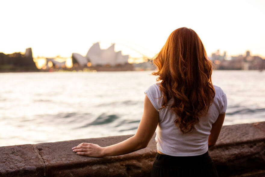 30 Stunning Pictures From All Over The World That Prove The Unique Beauty Of Redheads - Italian Redhead Benedette Watching The Sunset In Sydney