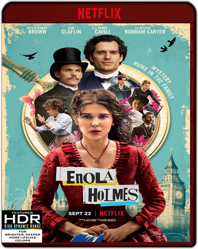 Enola Holmes (2020) 1080p NF WEB-DL HEVC HDR Dual Latino-Inglés [Subt. Esp] (Intriga. Comedia)