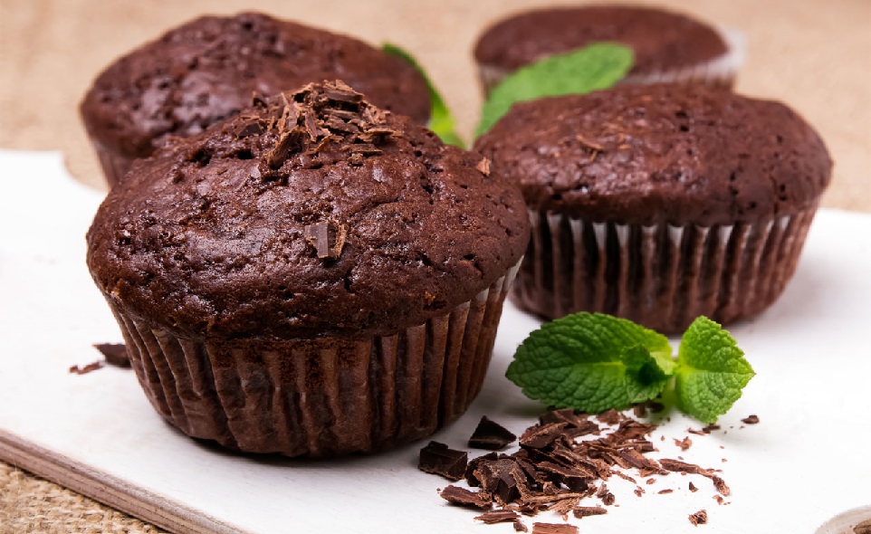 Delícias do DiaaDia MUFFINS DE CACAU COM BIOMASSA DE BANANA VERDE