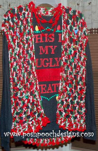 Posh Pooch Designs : My Ugly Sweater Vest For Our Ugly Sweater Party