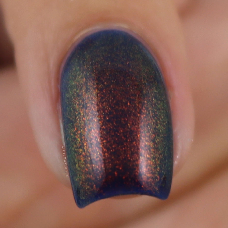 Max Factor Fantasy Fire (over Revlon Royal) swatched by Olivia Jade Nails