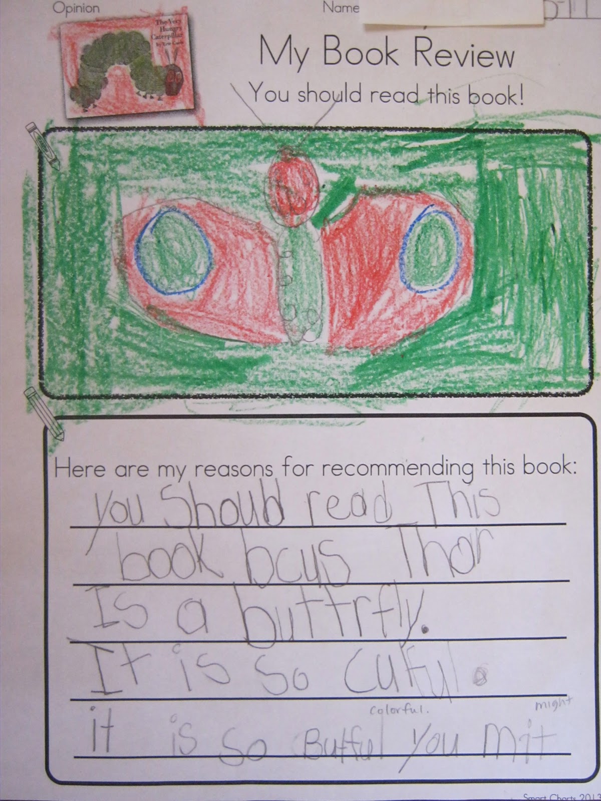 Describe a caterpillar image