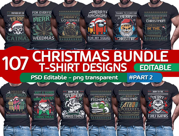 christmas tshirt design bundle