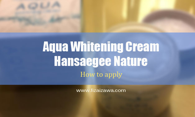 Pelembap Aqua Whitening Cream dengan water based membantu mengekalkan kelembapan kulit wajah dan lebih anjal