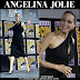 Angelina Jolie in black one shoulder dress and black pumps at Comic Con on July 20