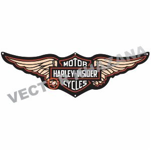 Harley Davidson Wings Logo Vector