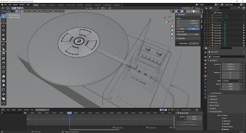 [Image: A screenshot of Blender with the device without textures.]