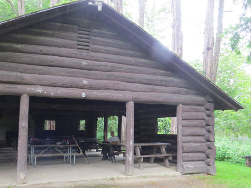 lunch in a park pavilion