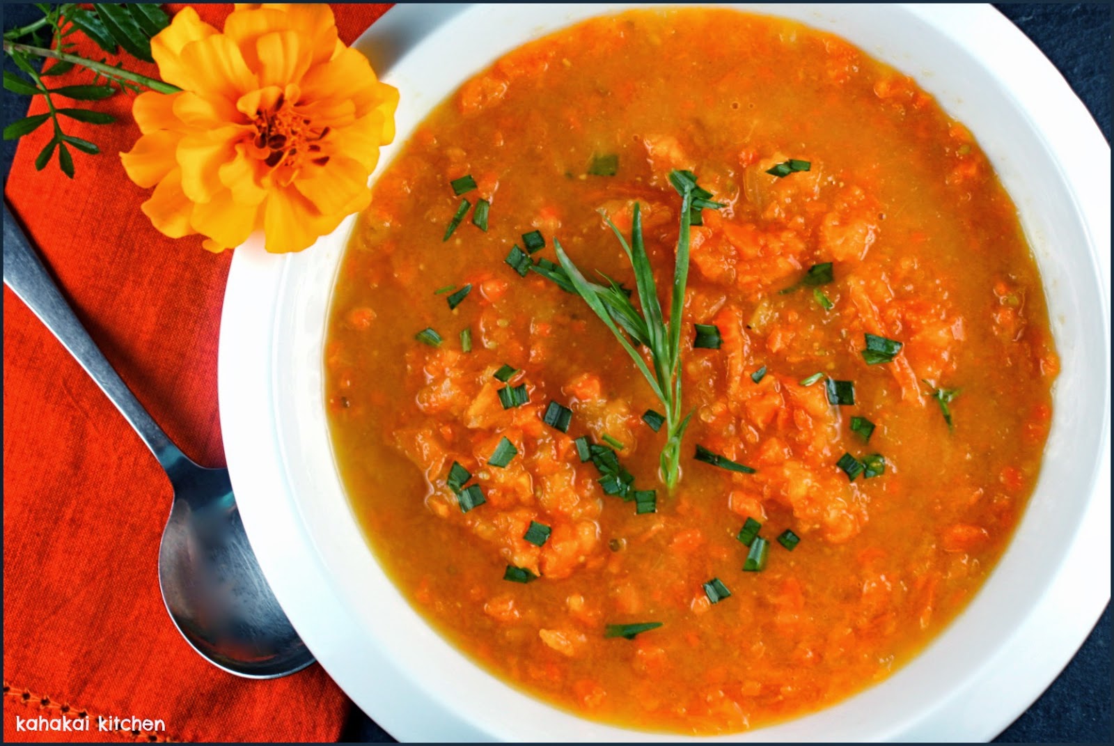 Kahakai Kitchen Nigel Slater's 'A Soup the Color of Marigolds' A