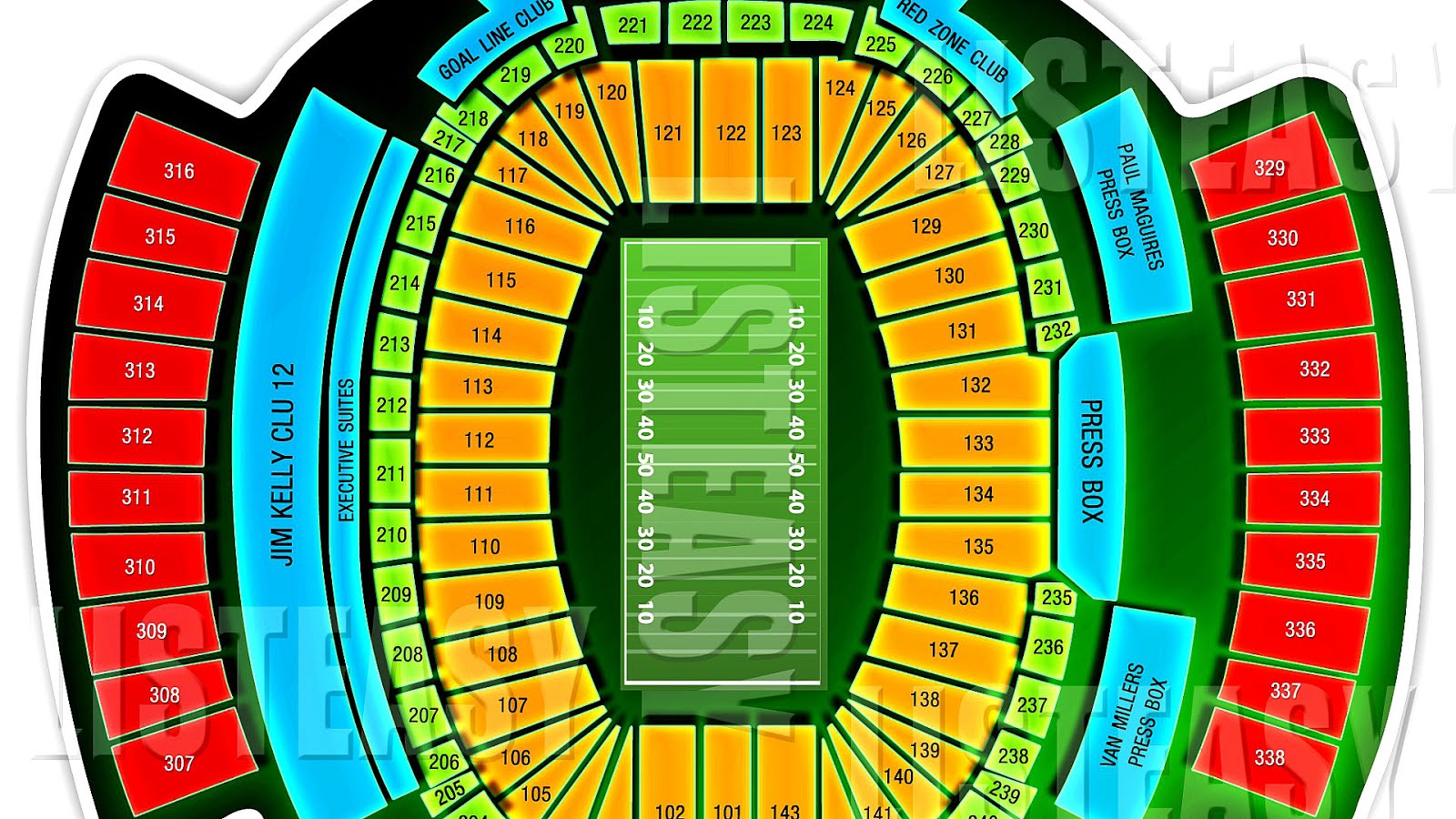 Ralph Wilson Stadium Seating Chart - Stadium Choices