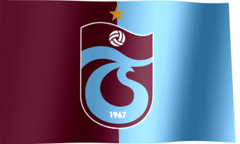 The waving flag of Trabzonspor with the logo (Animated GIF) (Trabzonspor Bayrağı)