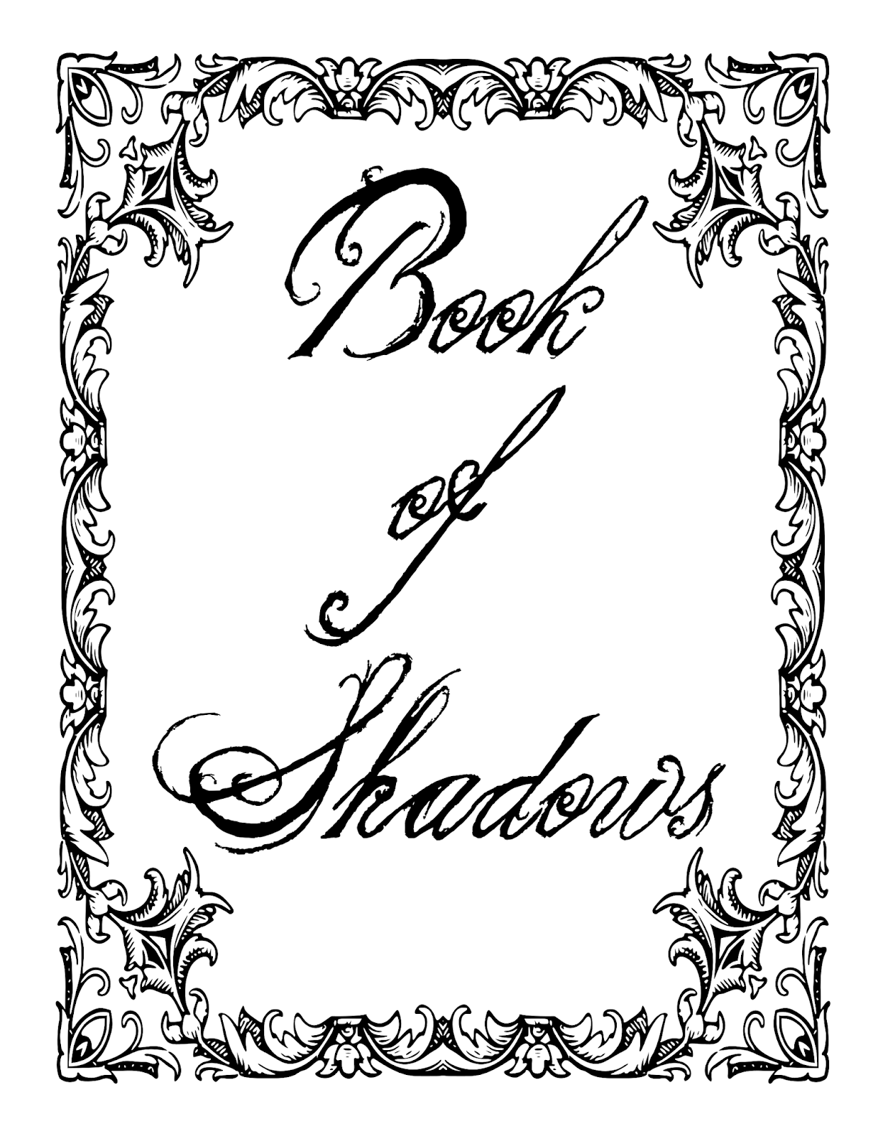 Book Of Shadows Printable Pages Printable World Holiday
