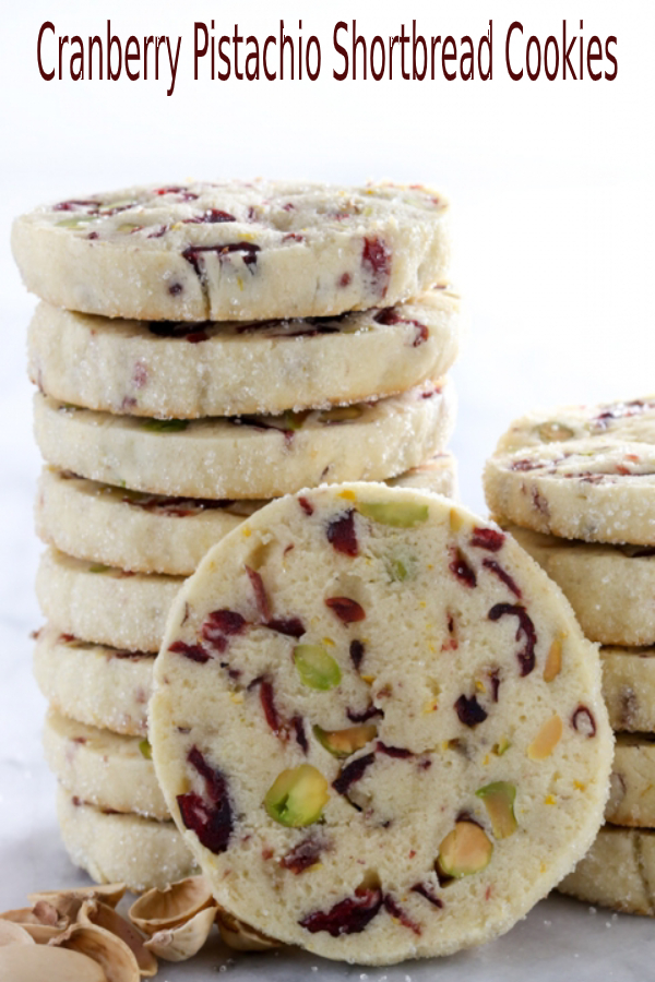 Cranberry Pistachio Shortbread Cookies happy cook