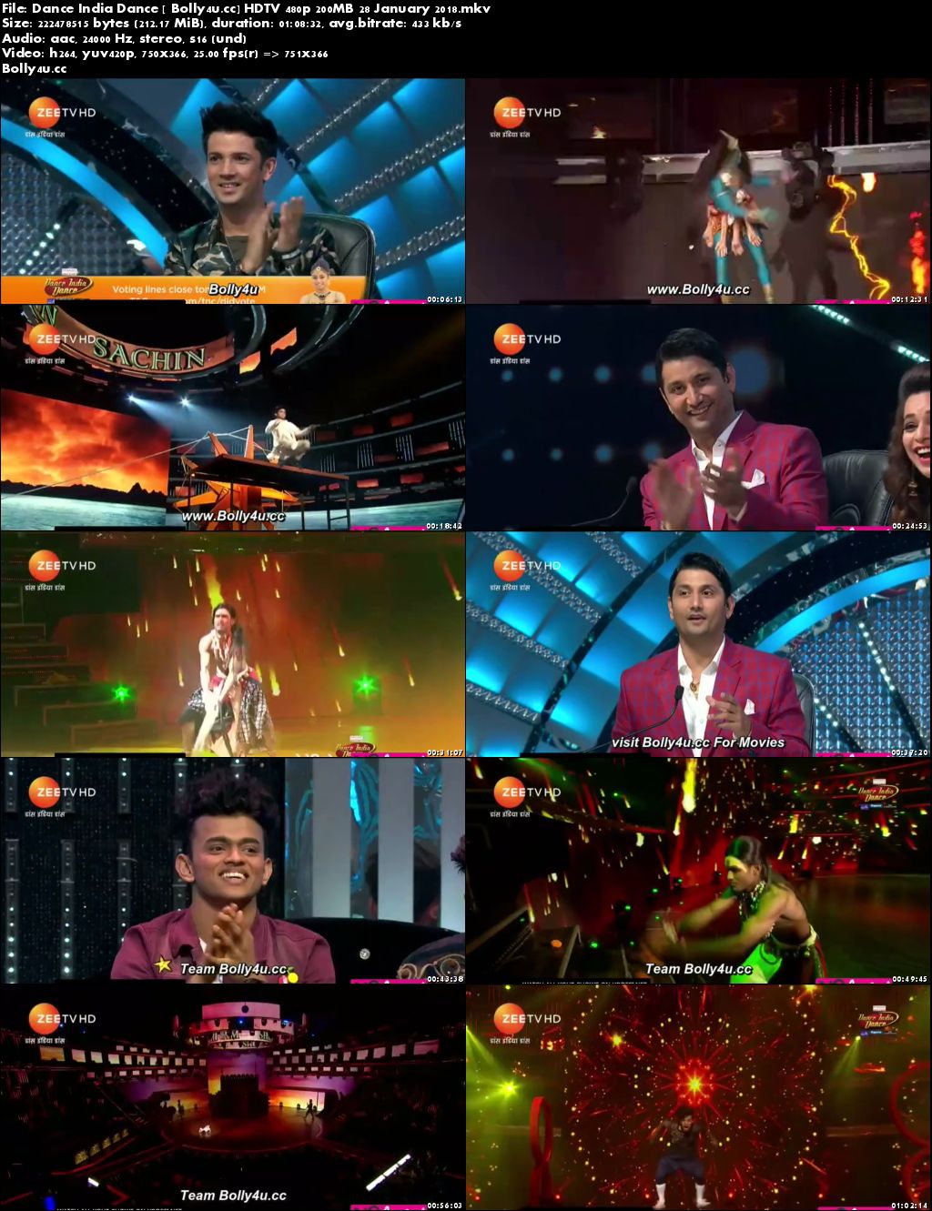 Dance India Dance HDTV 480p 200MB 28 January 2018 Download Dance India Dance HDTV 480p 200MB 28 January 2018 Download