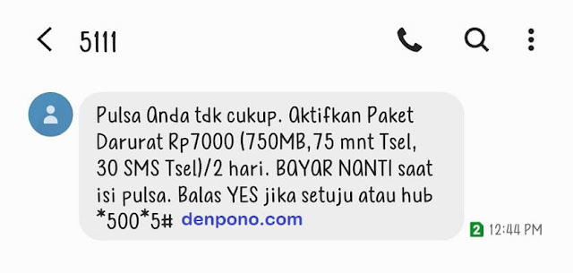 Cara Hutang Pulsa Darurat Kartu Telkomsel Lewat SMS