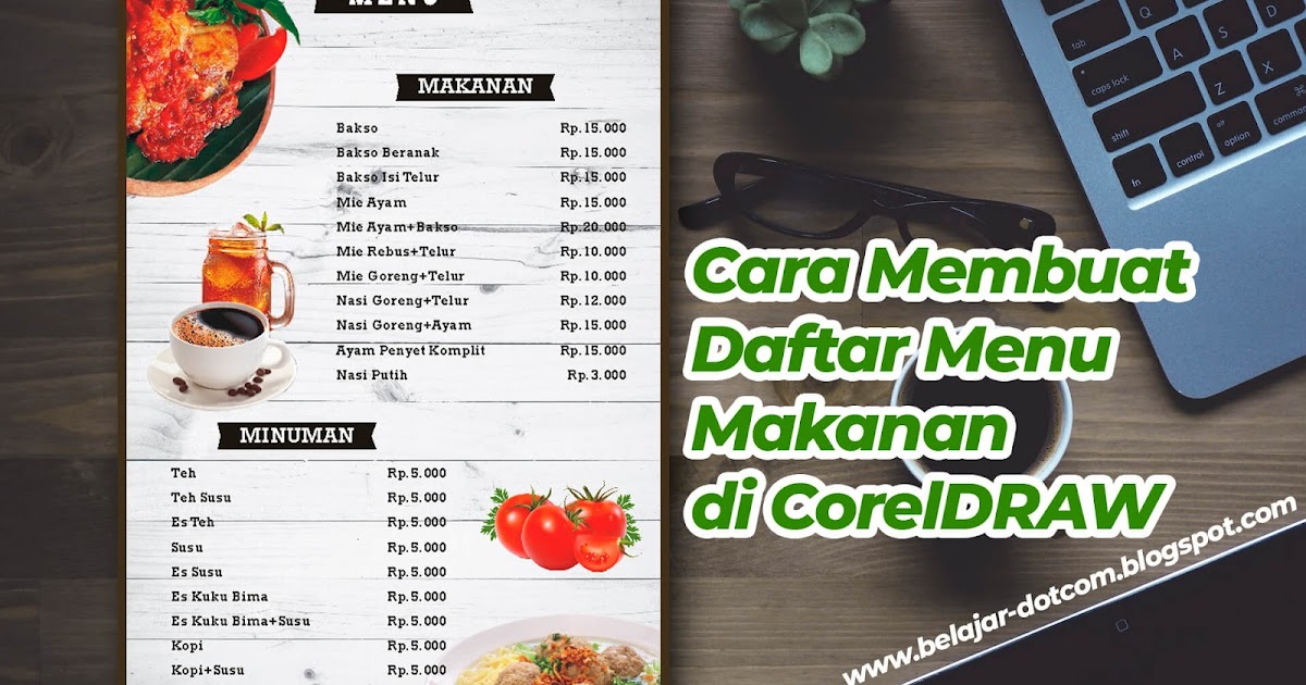 Cara Membuat Daftar Menu Makanan di CorelDRAW | Kumpulan Tutorial