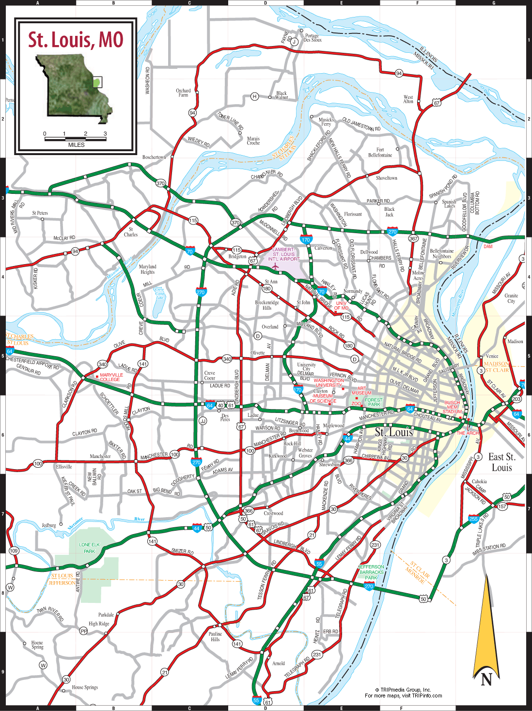 St Louis Map - Free Printable Maps