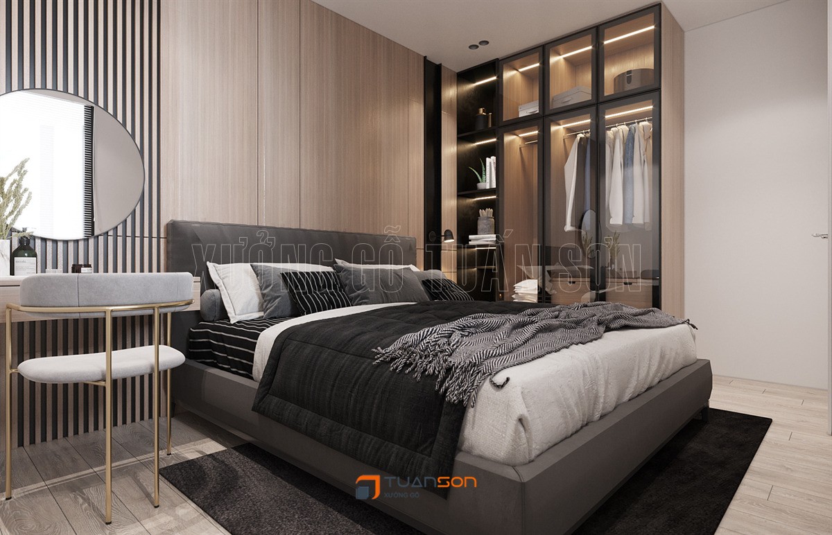 Thiết kế nội thất căn 2PN+2WC (62m2) Vinhomes Smart City Thiết kế nội thất căn 2PN+2WC (62m2) Vinhomes Smart City