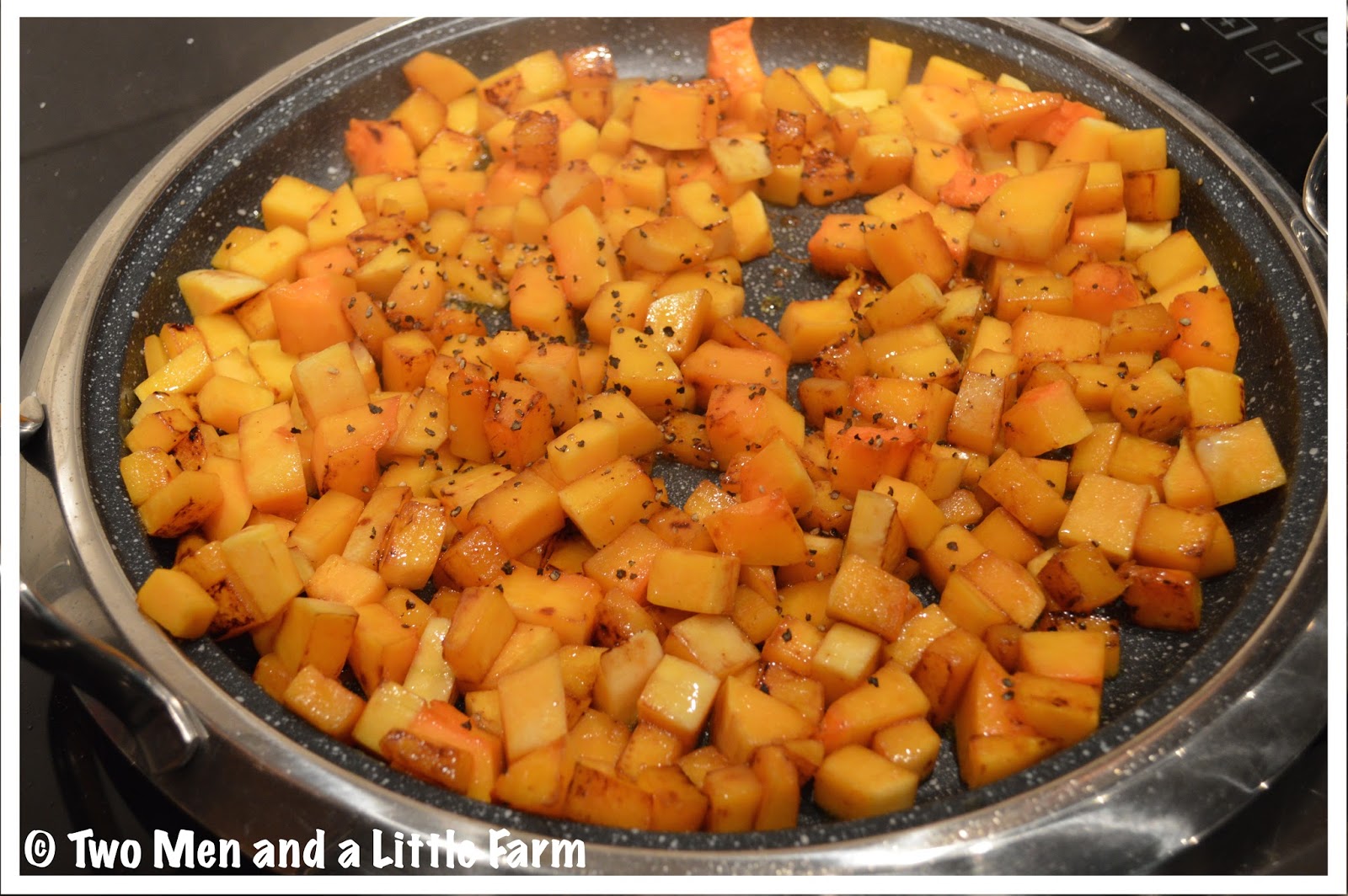 Two Men and a Little Farm BUTTERNUT SQUASH WITH ANDOUILLE SAUSAGE RECIPE