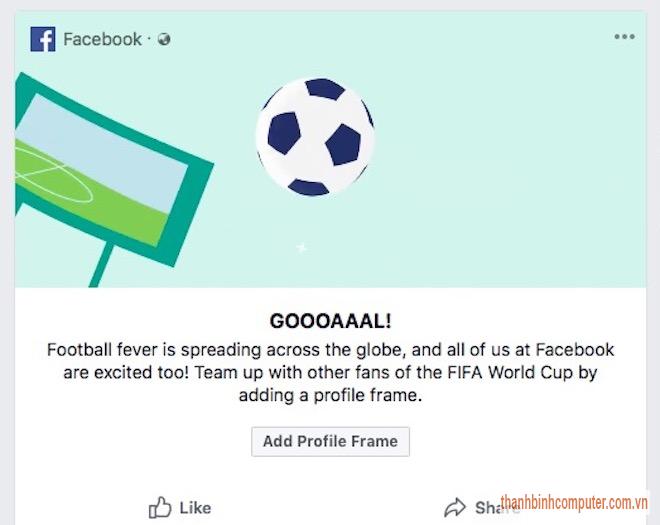 Thủ thuật Facebook: Cách thay ảnh đại diện đón World Cup 2018