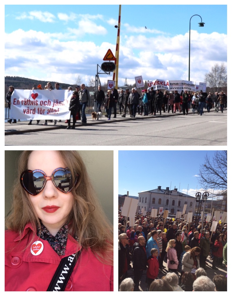 demonstration Härnösand, Ådalen reser sig, Sollefteå 