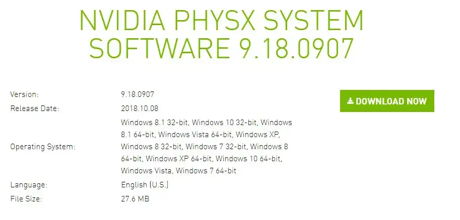 رابط تحميل برنامج PhysX رابط تحميل برنامج PhysX