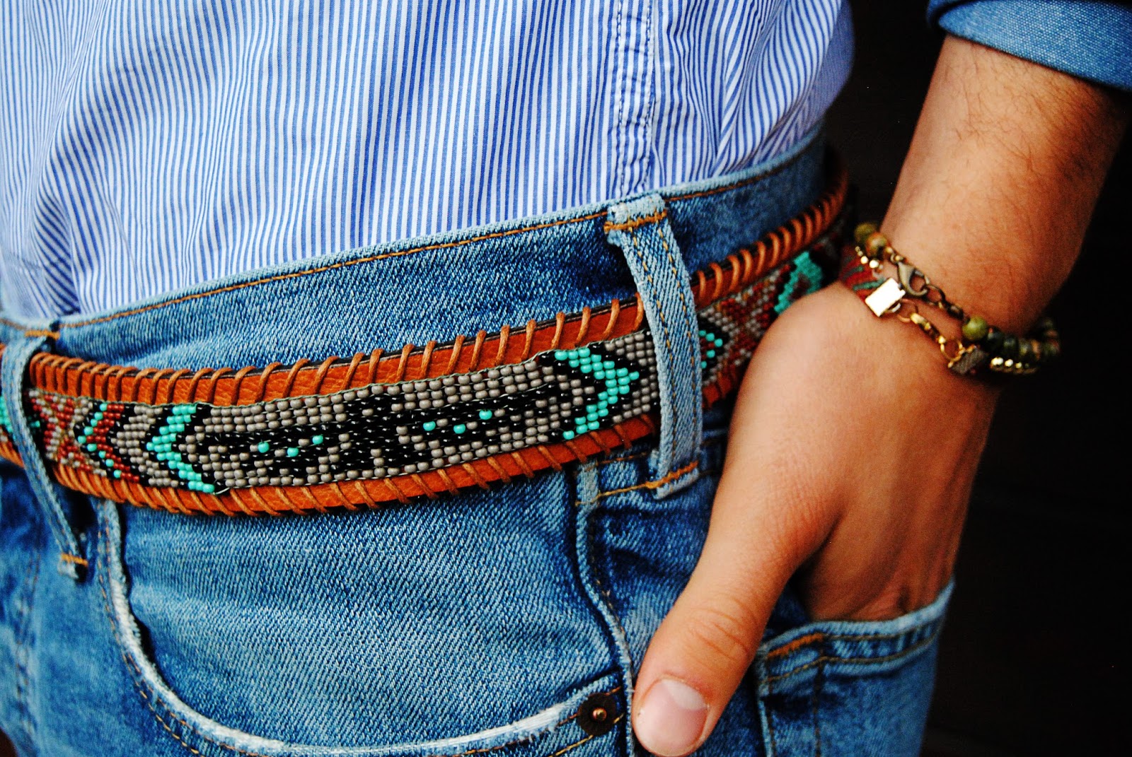 indian beaded belt mens