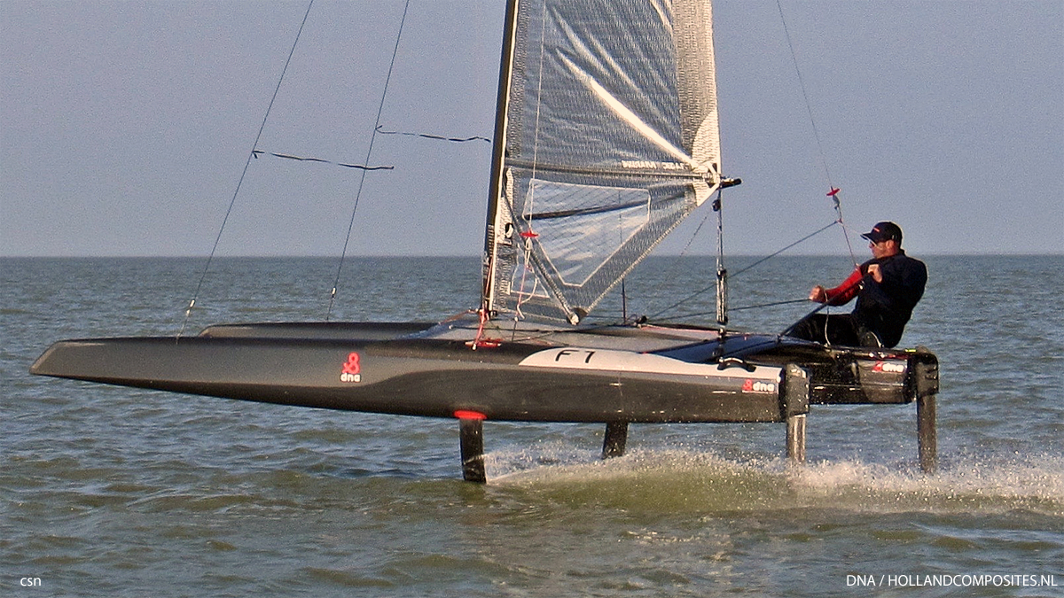 carbon fiber racing sailboat