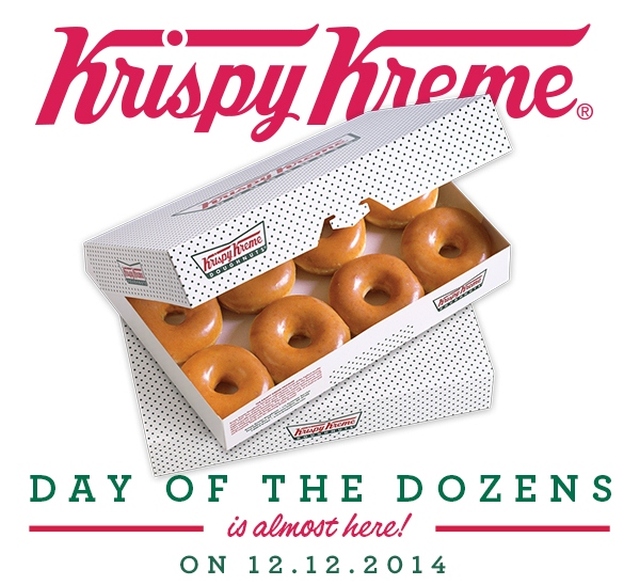 Krispy Kreme Buy One Dozen Donuts, Get One Free on 12/12/14 Brand Eating