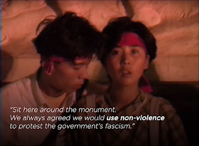 screenshot from a video about the Tiananmen Square protests